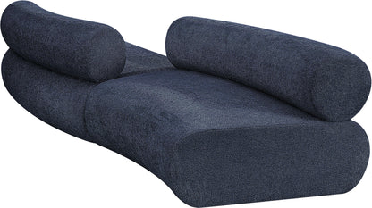 Shiloh Navy Chenille Fabric Modular Sofa S2B