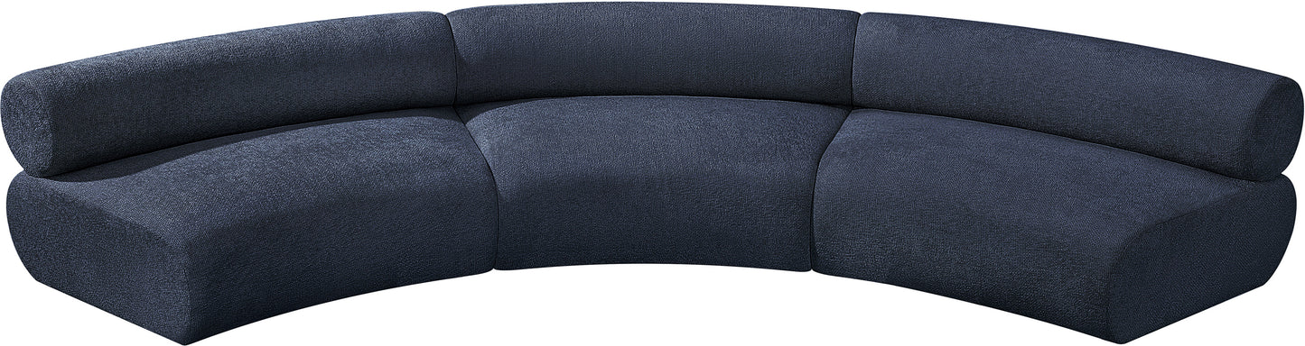 shiloh navy chenille fabric modular sofa s3a