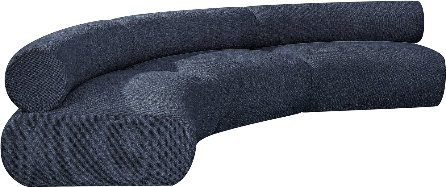 shiloh navy chenille fabric modular sofa s3a