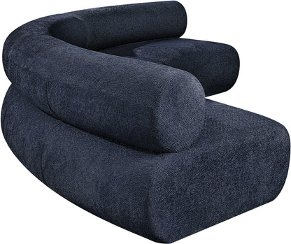 Shiloh Navy Chenille Fabric Modular Sofa S3A