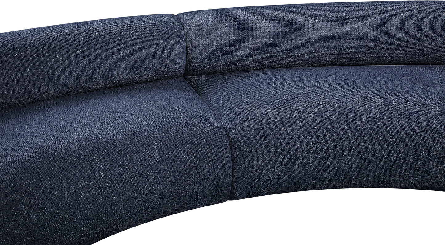 shiloh navy chenille fabric modular sofa s3a