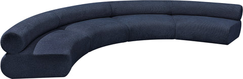 Shiloh Navy Chenille Fabric Modular Sofa S4A