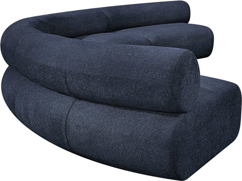 Shiloh Navy Chenille Fabric Modular Sofa S4A