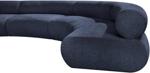 Shiloh Navy Chenille Fabric Modular Sofa S4A