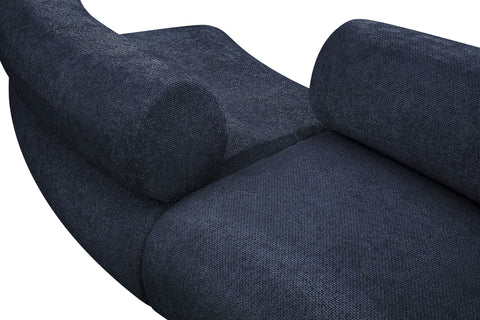 Bellamy Navy 202 Chenille Fabric Upholstered Modular Sectional, 4-Piece