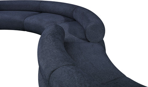Bellamy Navy 202 Chenille Fabric Upholstered Modular Sectional, 4-Piece