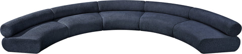 Shiloh Navy Chenille Fabric Modular Sofa S5A