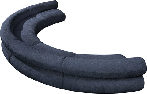 Shiloh Navy Chenille Fabric Modular Sofa S5A
