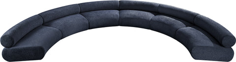 Shiloh Navy Chenille Fabric Modular Sofa S6A