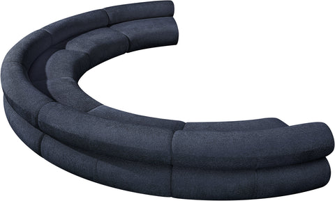 Shiloh Navy Chenille Fabric Modular Sofa S6A