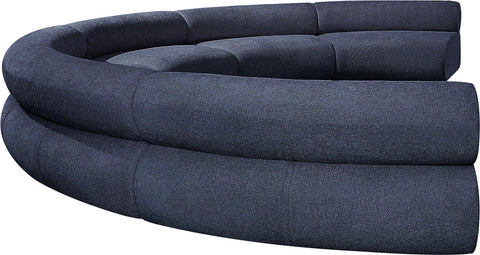 Shiloh Navy Chenille Fabric Modular Sofa S6A