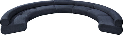 Shiloh Navy Chenille Fabric Modular Sofa S7A