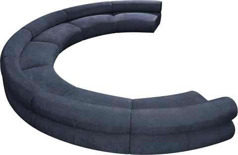 Shiloh Navy Chenille Fabric Modular Sofa S7A