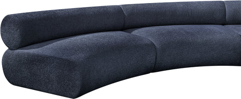 Bellamy Navy 202 Chenille Fabric Upholstered Modular Sectional, 8-Piece