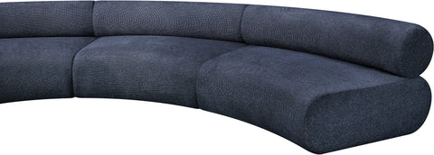 Bellamy Navy 202 Chenille Fabric Upholstered Modular Sectional, 8-Piece