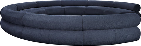 Shiloh Navy Chenille Fabric Modular Sofa S9A