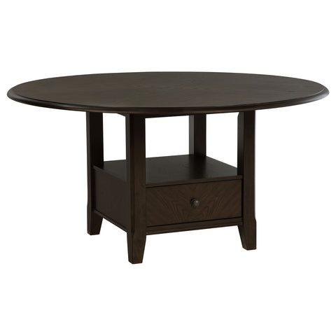 Douglas 5-piece 60-inch Round Wood Dining Table Set Dark CocoaDark Cocoa