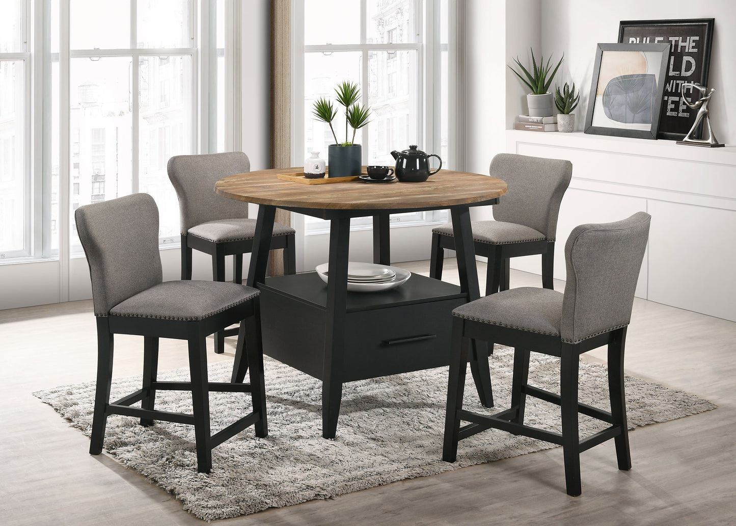 5 pc counter height dining set