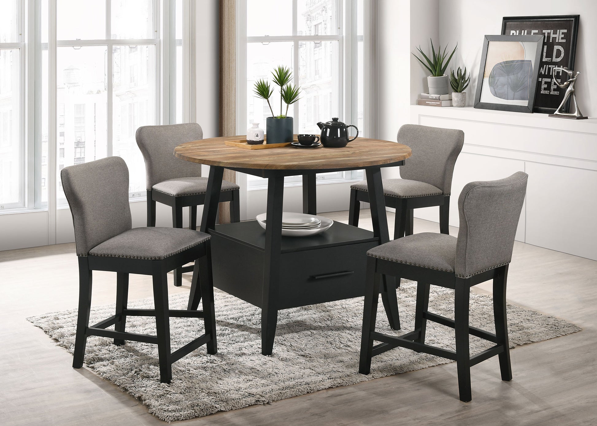 5 Pc Counter Height Dining Set