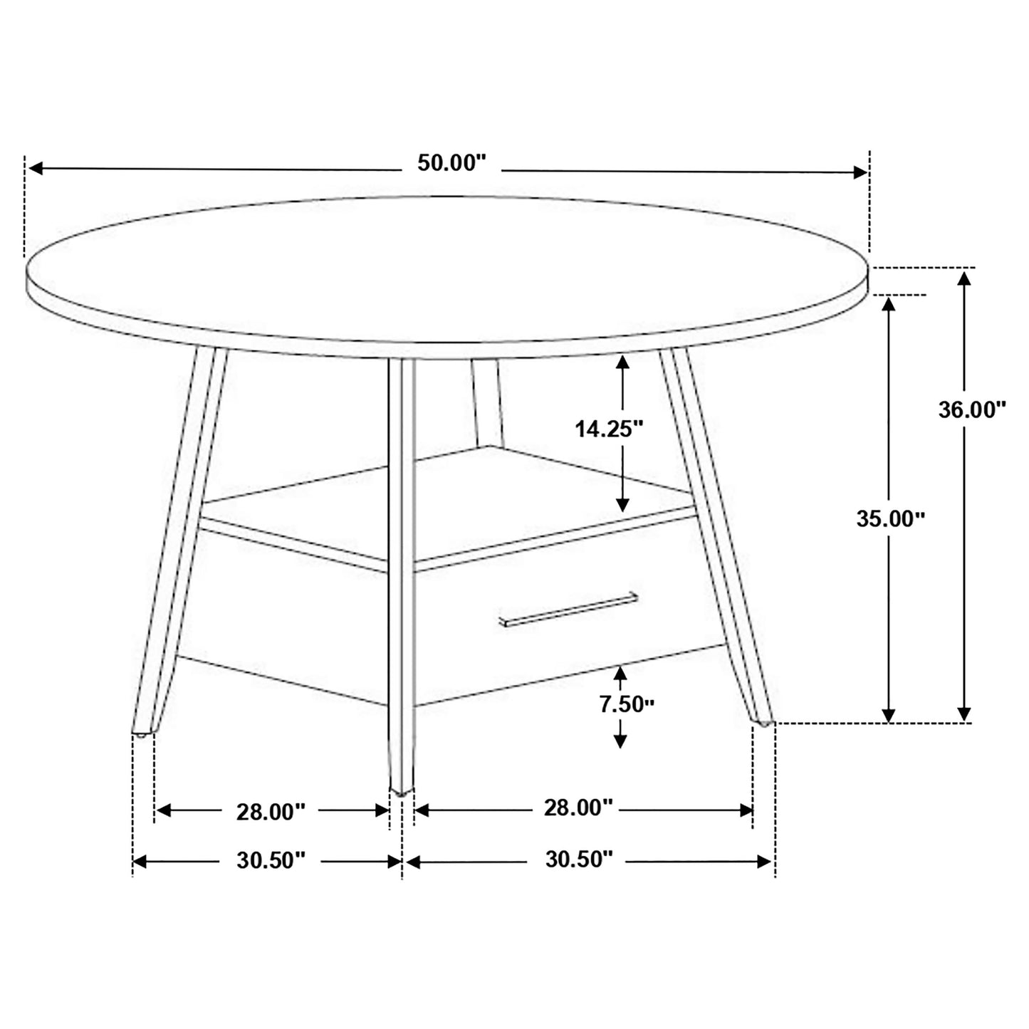 counter height dining table