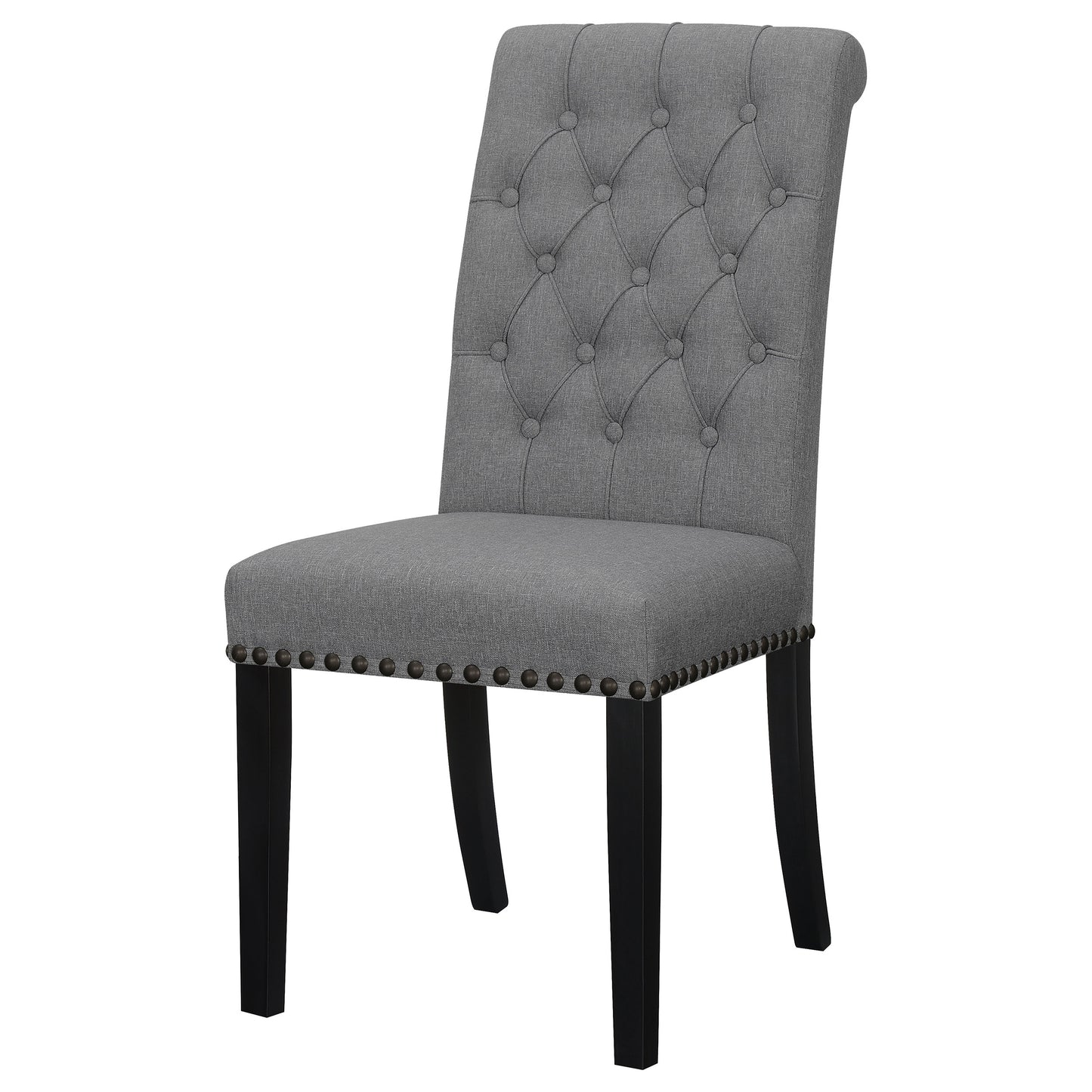 24x24-inch fabric upholstered dining side chair grey (set of 2)grey