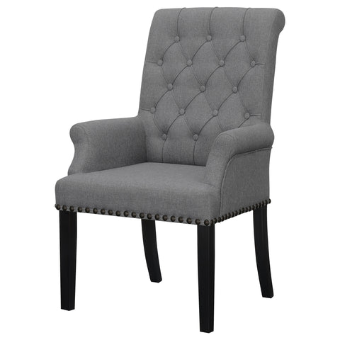 24x24-inch Fabric Upholstered Dining Arm Chair GreyGrey