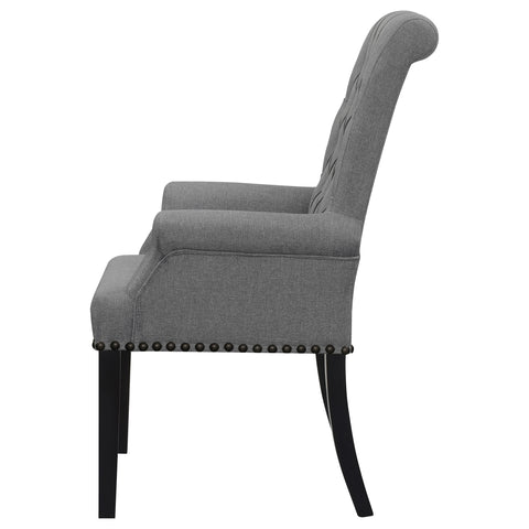 24x24-inch Fabric Upholstered Dining Arm Chair GreyGrey