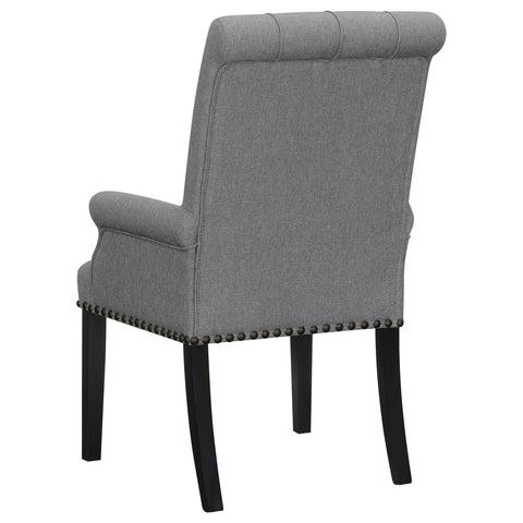 24x24-inch Fabric Upholstered Dining Arm Chair GreyGrey