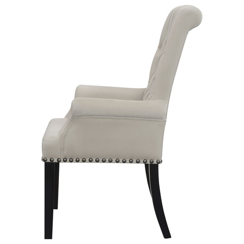 24x24-inch Velvet Upholstered Dining Arm Chair SandSand