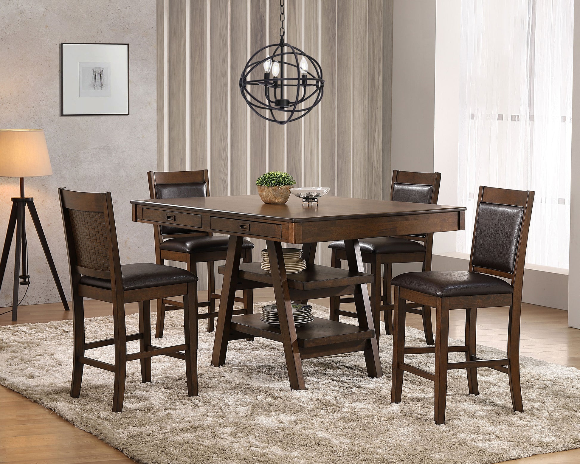 5 Pc Counter Height Dining Set