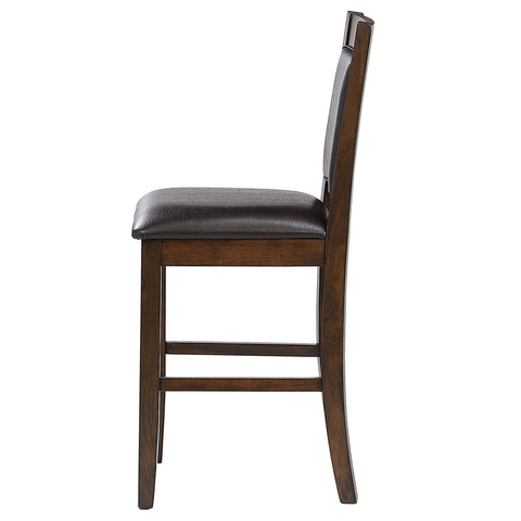 Nilay Upholstered Counter Chair Walnut (Set of 2)Walnut