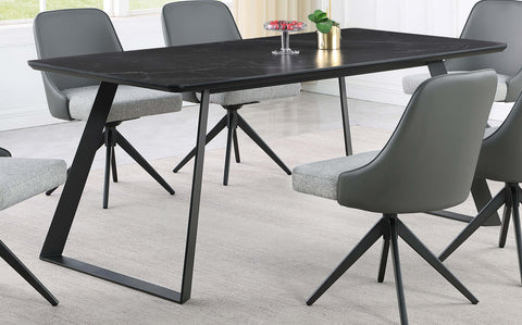 Shawna Rectangular 71-inch Ceramic Top Dining Table BlackBlack