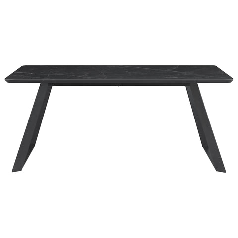 Shawna Rectangular 71-inch Ceramic Top Dining Table BlackBlack