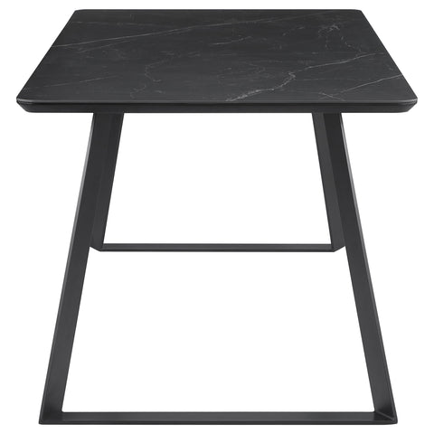 Shawna Rectangular 71-inch Ceramic Top Dining Table BlackBlack
