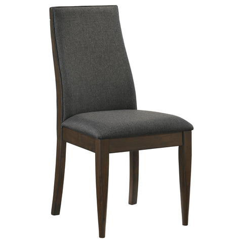 Jade Upholstered Dining Side Chair Dark Walnut (Set of 2)Dark Walnut
