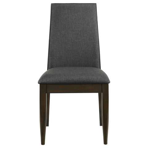 Jade Upholstered Dining Side Chair Dark Walnut (Set of 2)Dark Walnut