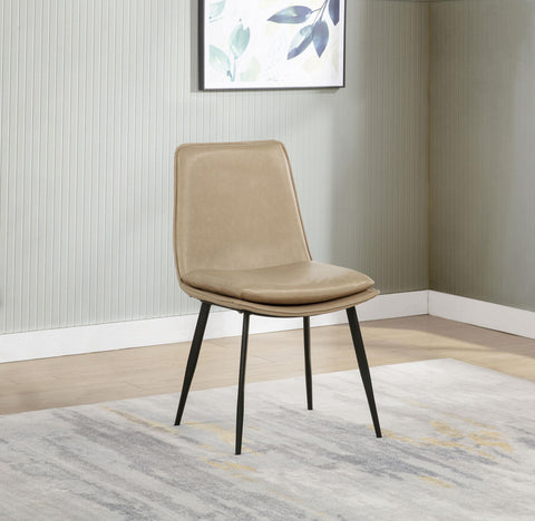 Halden Upholstered Dining Side Chair Tan (Set of 2)