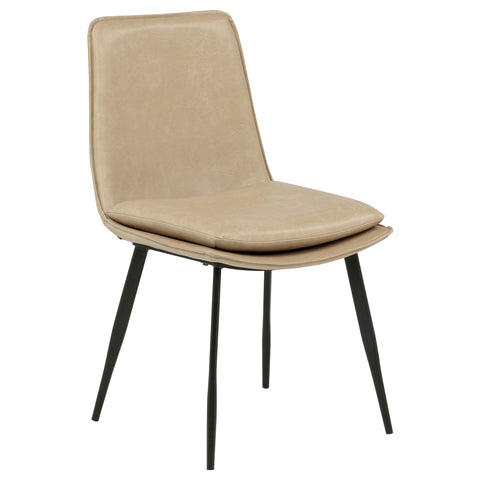 Halden Upholstered Dining Side Chair Tan (Set of 2)