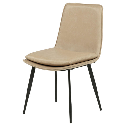 Halden Upholstered Dining Side Chair Tan (Set of 2)