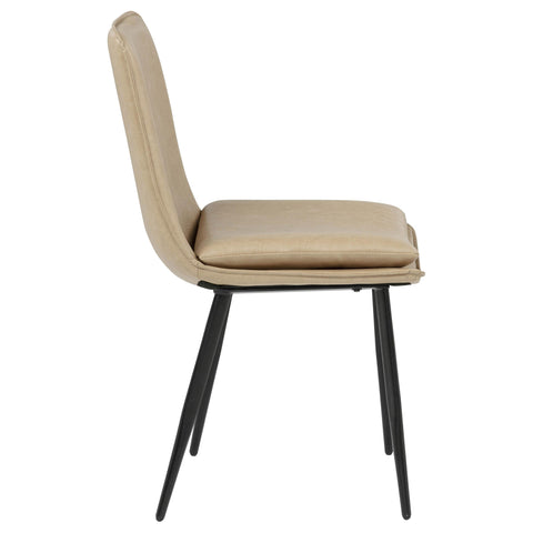 Halden Upholstered Dining Side Chair Tan (Set of 2)