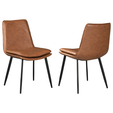 Trinity Upholstered Dining Side Chair Coffee (Set of 2)Coffee