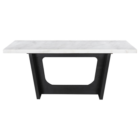 Collier 72-inch Marble Top Dining Table Rustic EspressoRustic Espresso