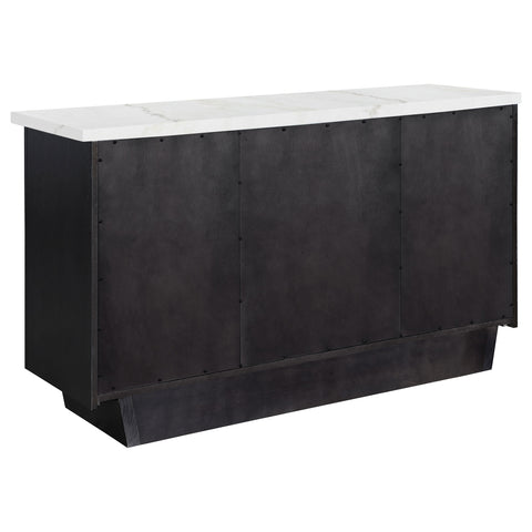 Camie 3-drawer Marble Top Sideboard Buffet Rustic EspressoRustic Espresso