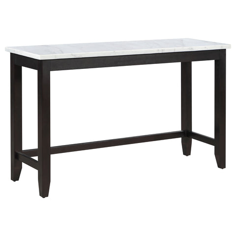 Dacre 60-inch Marble Counter Dining Table Rustic EspressoRustic Espresso