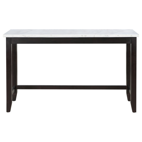 Dacre 60-inch Marble Counter Dining Table Rustic EspressoRustic Espresso