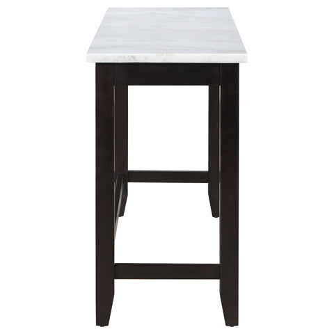 Dacre 60-inch Marble Counter Dining Table Rustic EspressoRustic Espresso