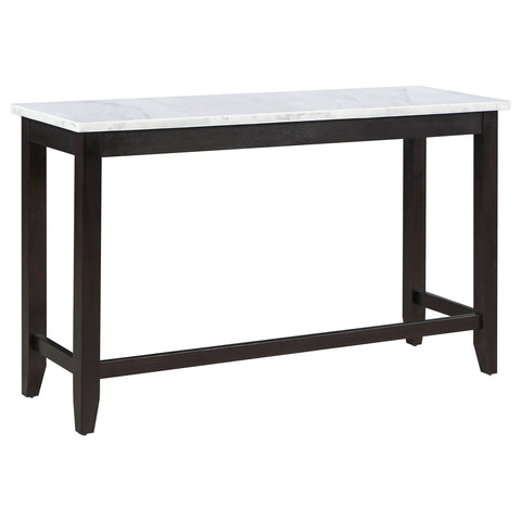 Dacre 60-inch Marble Counter Dining Table Rustic EspressoRustic Espresso