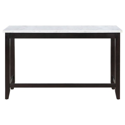 Dacre 60-inch Marble Counter Dining Table Rustic EspressoRustic Espresso