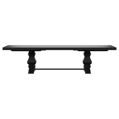 Zyla 126-inch Extension Dining Table Distressed Black