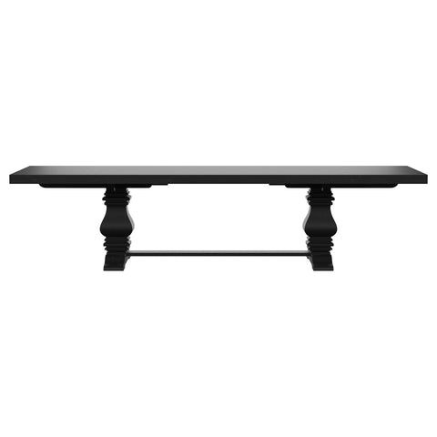 Tordera 126-inch Extension Dining Table Distressed BlackDistressed Black
